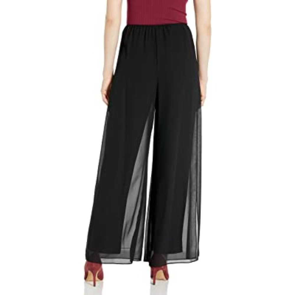 Alex Evenings Straight  Sheer overlay Dress Pants